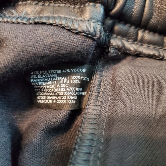 Club Monaco Charcoal Gray Faux Leather Trim Pants - Picture 4 of 5